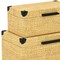 Homeroots Set of Two Natural And Black Faux Rattan Nesting Storage Boxes With Lids, 2PK 712930 - alternate 3