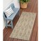 Homeroots 7' Beige And Blue Abstract Indoor Outdoor Runner Rug 552675 - alternate 6