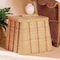 Bali & Pari Andrea Natural Rattan End Table - Handwoven Wicker Accent Table with Pleated Skirt, Boho Side Table 267-14598-ZORO - alternate 2