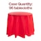 Smarty Had A Party 84 Red Round Disposable Plastic Tablecloths 96 Tablecloths, 96PK 823270-RD-CASE - alternate 5