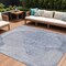 Homeroots 8' X 10' Sky Blue And Denim Blue Abstract Washable Indoor Outdoor Area Rug 615713 - alternate 1