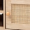 Baxton Studio Sebille Mid-Century Modern Light Brown Finished Wood 2-Door TV Stand with Natural Rattan 207-12462 - alternate 5