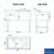 Amgood Sink Bar, Stainless Steel, 19 in W x 36 in L x 33 in H SINK BAR S2C-101410-R-F-Z - alternate 3