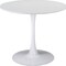 Homeroots 35" White Wood and Metal Pedestal Base Round Top Dining Table 602232 - alternate 4
