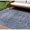 Homeroots 8' X 10' Navy Blue Oriental Washable Indoor Outdoor Area Rug 607563 - alternate 1