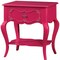 Homeroots 24" X 17" X 26" Magenta Pine Wood Nightstand 285575 - alternate 3