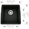Blanco Bar Sink, 1 bowl, Silgranit, 17.00 in W x 17.50 in L x 9.37 in H 442938 - alternate 3