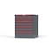 Strong Hold 8 drawer cabinet - (2x 2ft, 6x 3ft) - Red accents - Keyed Different S3036-PPDAS-0803DS - alternate 3