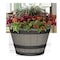 L&G 12 in. H X 19 in. W X 19 in. D X 19 in. D Polyresin Whiskey Barrel Planter Oak PVH6019TOI - alternate 2