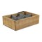 Homeroots 15" Brown And Gray Solid Wood And Metal Box 488024 - alternate 1