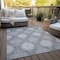 Homeroots 8' X 10' Gray Silver And Charcoal Ikat Washable Indoor Outdoor Area Rug 589155 - alternate 2