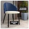 Leisuremod Paradiso Collection Modern Dining Seat in Blue with White Seat, 2PK PC50BUW2 - alternate 2
