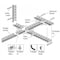 Kable Kontrol Wire Mesh Cable Tray, 8in W x 6in D x 5ft L, Electro-Zinc Plated Steel, Chrome Finish KK-8X6X5-EZ - alternate 3