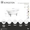 Kingston Brass 67" Cast Iron Oval Double Slipper Clawfoot Tub, 7" Faucet Drillings, White/Brushed Brass VCT7DS6731NL7 - alternate 2
