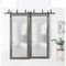 Sartodoors Sliding Closet Frosted Glass Barn Bypass Doors with Hardware Planum 2102 84x80 (2* 42x80) Solid Cor PLANUM2102BBB-GA-84 - alternate 4