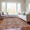 Homeroots 5' X 8' Orange Beige And Gray Floral Medallion Washable Indoor Outdoor Area Rug 614624 - alternate 4