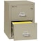 Fireking 2 Drawer, 1 Hr Fire & impact rated, 25" depth Legal Pewter 2-2125-CPE - alternate 3