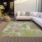 Homeroots 5' X 8' Lime Green Ivory And Pink Abstract Washable Indoor Outdoor Area Rug 596873 - alternate 4