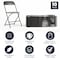 Flash Furniture Hercules Series Plastic Folding Chair Black - 10 LB Weight Capacity Comfortable Event Chair-Lightweight Folding Chair, PK10 10-LE-L-3-BK-GG - alternate 7
