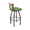 Holland Bar Stool Co Revelle 25in Swivel Counter Stool with Pewter Finish, Medium Back and Graph Parrot Seat 881 - alternate 4