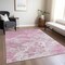 Homeroots 3' X 5' Pink And Ivory Abstract Washable Indoor Outdoor Area Rug 618310 - alternate 2