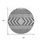 Homeroots 8' Gray Charcoal And Silver Round Southwestern Washable Indoor Outdoor Area Rug 613911 - alternate 3