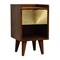Homeroots 20" Brown Solid Wood One Drawer Nightstand 651578 - alternate 8