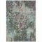 Homeroots 8' X 10' Fern Green And Purple Damask Washable Indoor Outdoor Area Rug 596384 - alternate 3