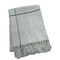 Homeroots 50" X 67" Light Gray And White Cotton Blend Woven Plaid Throw Blanket with Fringe 633070 - alternate 3
