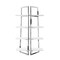 Homeroots 69" White Stainless Steel and Wood Four Tier Etagere Bookcase 544732 - alternate 5