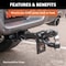 Curt Adjustable Pintle Mount, 18,000 lb, 5 in W, 7 in H, Steel, Powder-Coated 48329 - alternate 2