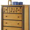 Homeroots 18" X 33" X 48" Honey Oak Espresso Wood Chest 347199 - alternate 2