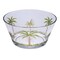 Homeroots Clear and Green Four Piece Palm Tree Acrylic Service For Four Bowl Set 520903 - alternate 1