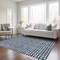 Homeroots 10' X 14' Navy Blue And Ivory Geometric Washable Indoor Outdoor Area Rug 583281 - alternate 5