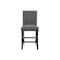 Homeroots 26" Gray and Black Wood and Fabric Counter Height Bar Chair 564782 - alternate 4