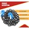 Mytee Products 3/8in x 20ft G100 High Grade Transportation Chain w/ Grab Hooks, 2PK CH3820-G100x2 - alternate 5
