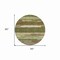 Homeroots 8' Olive Green Round Abstract Washable Indoor Outdoor Area Rug 608749 - alternate 4