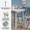 Flash Furniture Commercial Plastic Adjustable Height Activity Table-NAT/Dusty Blue, 26.5x21.75 YU-YCY-098-RECT-TBL-DSTYBL-GG - alternate 3