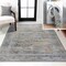 Jonathan Y Alanya Ornate Medallion Non-Slip Machine-Washable Gray/Mustard 3 ft. x 5 ft. Area Rug WSH100D-3 - alternate 1
