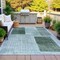 Homeroots 8' X 10' Teal Blue And Gray Geometric Washable Indoor Outdoor Area Rug 631942 - alternate 4
