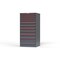 Strong Hold 11 drawer cabinet - (4x 2ft, 4x 4ft, 2x 5ft, 1x 9ft) - Red accents - Keyed Different S3060-PPDAS-1102DS - alternate 3