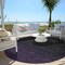 Homeroots 8' Eggplant Purple And Charcoal Round Abstract Washable Indoor Outdoor Area Rug 588938 - alternate 4