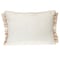 Homeroots 14" X 20" Beige and Pink Striped Cotton Throw Pillow With Fringe 529219 - alternate 3