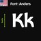 Aacc Self-Adhesive Vinyl Letter: K, Scale: 6 cm. Color: White Font: Anders by AACC-Anders-UK-White-M6x1 - alternate 1