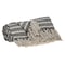 Homeroots Black and Beige Striped Woven Handloom Throw Blanket 476219 - alternate 3