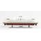 Homeroots 11" Brown and White Washington Ferry Boat Hand Painted Decorative Boat 401890 - alternate 3