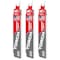 Milwaukee Tool 6 in x 8 TPI Reciprocating Saw Blade, 3 PK 48-00-5301 - alternate 1
