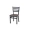 Bfm Seating Lima Ladder Back Chair - Rustic Copper Relic Seat - Steel Frame - Sand Black Finish 2160CRCR-SB - alternate 1