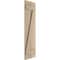 Ekena Millwork Rustic Two Board Joined Board-n-Batten Knotty Pine Faux Wood Shutters w/Z-Board, 11W x 24H, PR SHUBJZ11X24KPPR - alternate 6