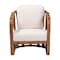 Bali & Pari Westham Bohemian Natural Rattan and Seagrass Arm Chair 252-13918-ZORO - alternate 5
